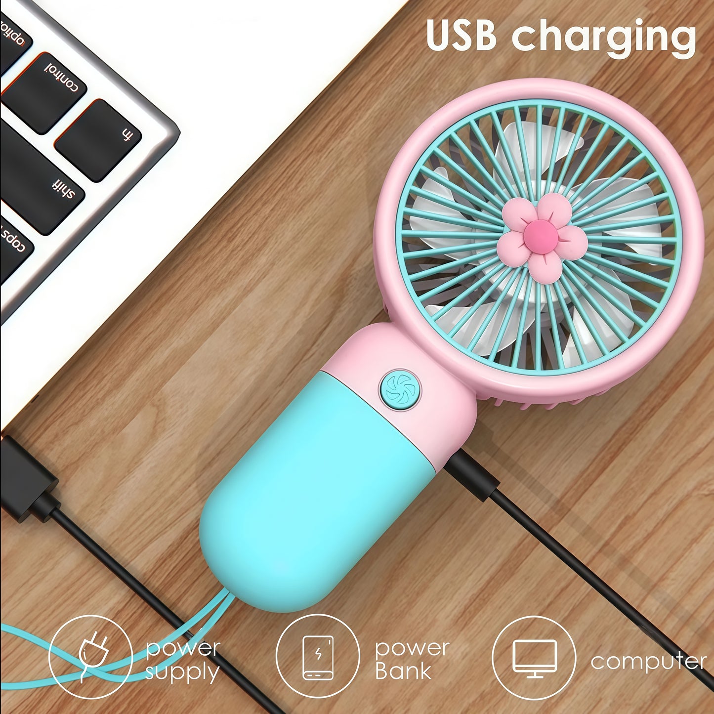 Flower Mini Portable Fan ( Free Delivery )
